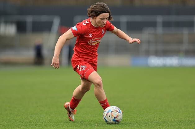 Flyeralarm Frauen - Bundesliga 2022-2023, 1. FC Köln - FC Bayern München Alicia Gudorf (FC, 12) Köln Franz-Kremer-Stadion, Rasen Nordrhein-Westfalen Deutschland