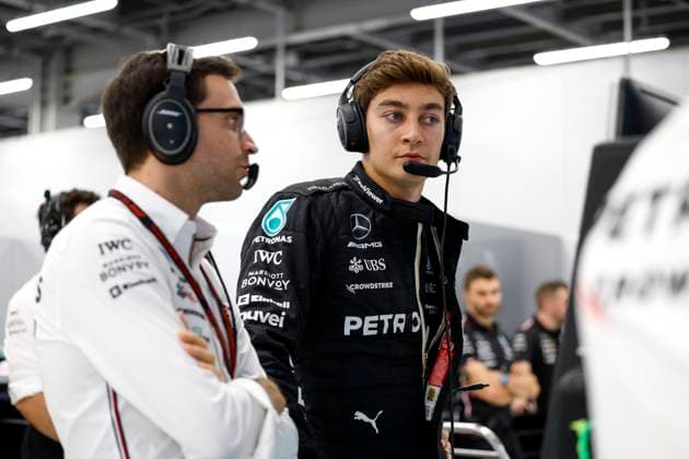 63 George Russell (GBR, Mercedes-AMG Petronas F1 Team), F1 Grand Prix of Saudi Arabia at Jeddah Corniche Circuit on March 18, 2023 in Jeddah, Saudi Arabia. (Photo by HOCH ZWEI) Jeddah Saudi Arabia