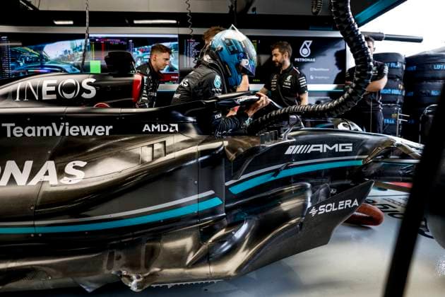 63 George Russell (GBR, Mercedes-AMG Petronas F1 Team), F1 Grand Prix of Saudi Arabia at Jeddah Corniche Circuit on March 18, 2023 in Jeddah, Saudi Arabia. (Photo by HOCH ZWEI) Jeddah Saudi Arabia