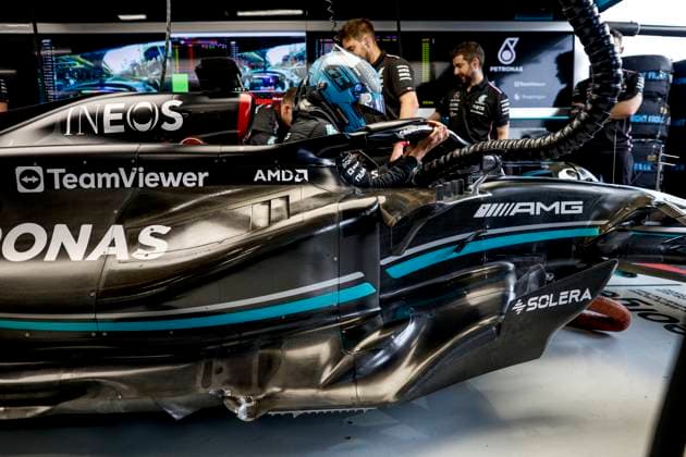 63 George Russell (GBR, Mercedes-AMG Petronas F1 Team), F1 Grand Prix of Saudi Arabia at Jeddah Corniche Circuit on March 18, 2023 in Jeddah, Saudi Arabia. (Photo by HOCH ZWEI) Jeddah Saudi Arabia