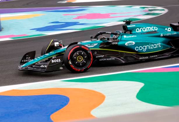 18 Lance Stroll (CAN, Aston Martin Aramco Cognizant F1 Team), F1 Grand Prix of Saudi Arabia at Jeddah Corniche Circuit on March 18, 2023 in Jeddah, Saudi Arabia. (Photo by HOCH ZWEI) Jeddah Saudi Arabia