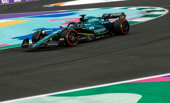 18 Lance Stroll (CAN, Aston Martin Aramco Cognizant F1 Team), F1 Grand Prix of Saudi Arabia at Jeddah Corniche Circuit on March 18, 2023 in Jeddah, Saudi Arabia. (Photo by HOCH ZWEI) Jeddah Saudi Arabia