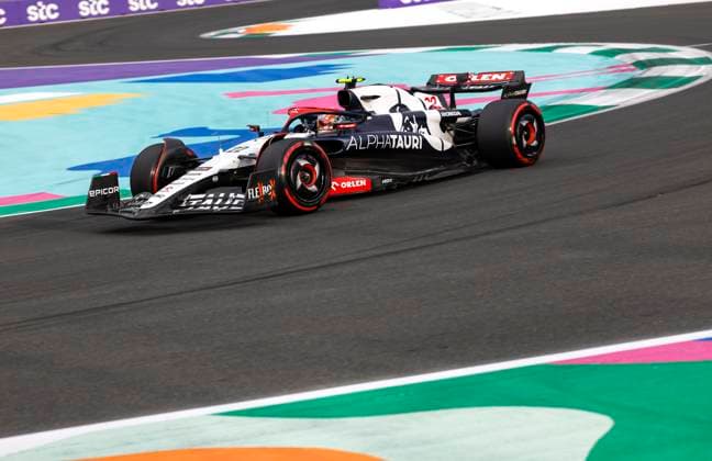 22 Yuki Tsunoda (JPN, Scuderia AlphaTauri), F1 Grand Prix of Saudi Arabia at Jeddah Corniche Circuit on March 18, 2023 in Jeddah, Saudi Arabia. (Photo by HOCH ZWEI) Jeddah Saudi Arabia