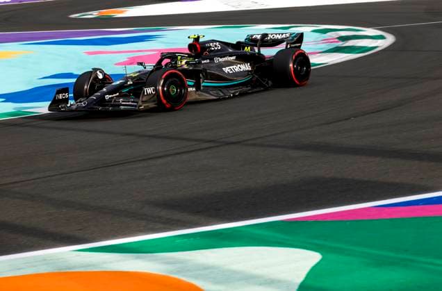 44 Lewis Hamilton (GBR, Mercedes-AMG Petronas F1 Team), F1 Grand Prix of Saudi Arabia at Jeddah Corniche Circuit on March 18, 2023 in Jeddah, Saudi Arabia. (Photo by HOCH ZWEI) Jeddah Saudi Arabia