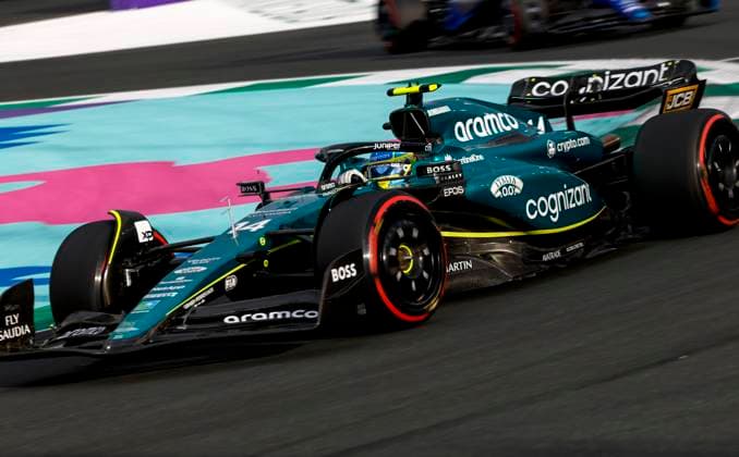 14 Fernando Alonso (ESP, Aston Martin Aramco Cognizant F1 Team), F1 Grand Prix of Saudi Arabia at Jeddah Corniche Circuit on March 18, 2023 in Jeddah, Saudi Arabia. (Photo by HOCH ZWEI) Jeddah Saudi Arabia