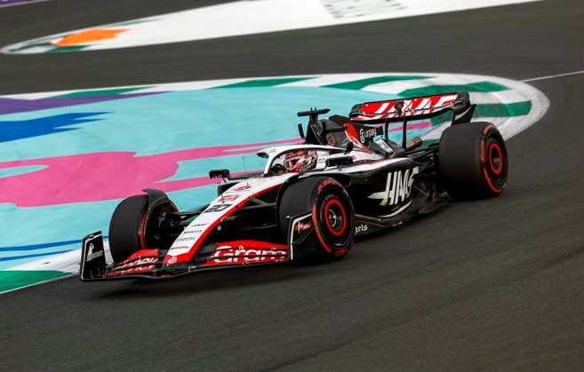 20 Kevin Magnussen (DNK, MoneyGram Haas F1 Team), F1 Grand Prix of Saudi Arabia at Jeddah Corniche Circuit on March 18, 2023 in Jeddah, Saudi Arabia. (Photo by HOCH ZWEI) Jeddah Saudi Arabia