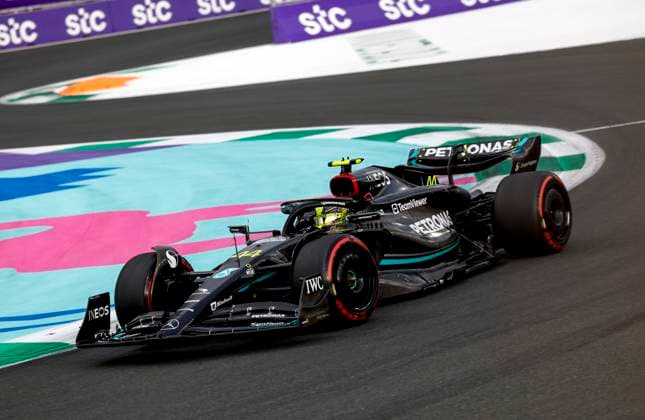 44 Lewis Hamilton (GBR, Mercedes-AMG Petronas F1 Team), F1 Grand Prix of Saudi Arabia at Jeddah Corniche Circuit on March 18, 2023 in Jeddah, Saudi Arabia. (Photo by HOCH ZWEI) Jeddah Saudi Arabia