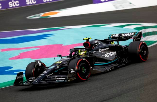 44 Lewis Hamilton (GBR, Mercedes-AMG Petronas F1 Team), F1 Grand Prix of Saudi Arabia at Jeddah Corniche Circuit on March 18, 2023 in Jeddah, Saudi Arabia. (Photo by HOCH ZWEI) Jeddah Saudi Arabia