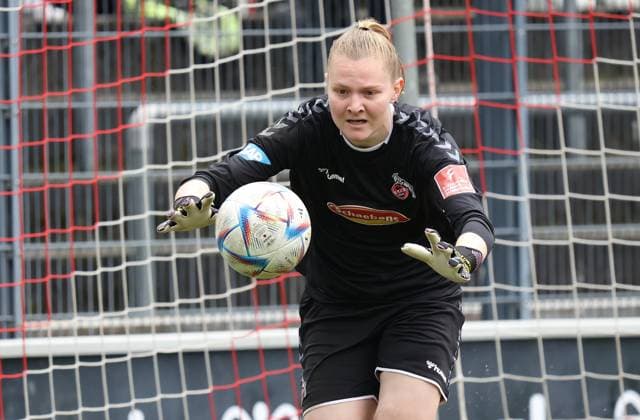 Torfrau Manon Klett (Köln), 1. FC Köln - FC Bayern München, Flyeralarm Frauen Bundesliga, 15. Spieltag, Köln, Deutschland, 18.03.2023.