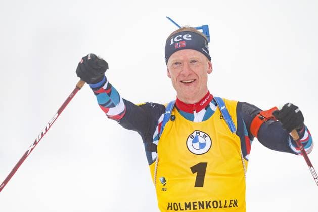 Sport Themen der Woche KW11 230319 Johannes Thingnes Bo of Norway celebrates after competing in men s 15 km biathlon mass start during the IBU World Cup on March 19, 2023 in Oslo. Photo: Vegard Grott BILDBYRAN kod VG VG0414 bbeng skidskytte biathlon skiskyting världscupen verdenscup ibu world cup holmenkollen fellesstart mass start jubel *** 230319 Johannes Thingnes Bo of Norway celebrates after competing in mens 15 km biathlon mass start during the IBU World Cup on March 19, 2023 in Oslo Photo Vegard Grott BILDBYRAN code VG VG0414 bbeng skidskytte biathlon ski shooting värdscupen verdenscup ibu world cup holmenkollen joint start mass start jubilation,  Copyright: VEGARDxGRoTT BB230319VG021