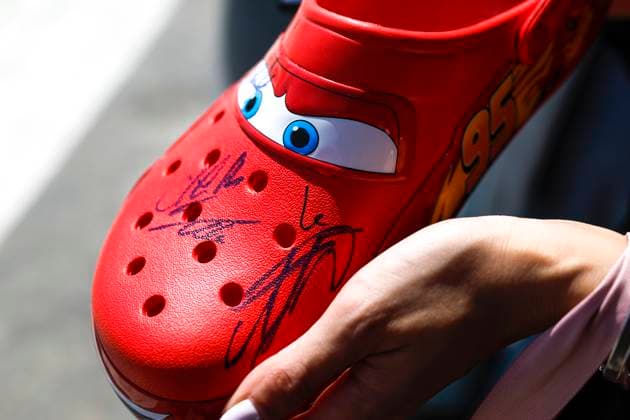 Lightning McQueen Crocs, F1 Grand Prix of Saudi Arabia at Jeddah Corniche Circuit on March 19, 2023 in Jeddah, Saudi Arabia. (Photo by HOCH ZWEI) Jeddah Saudi Arabia