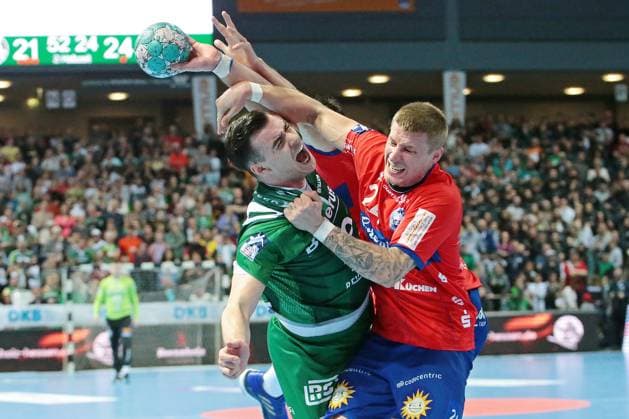 Sport Themen der Woche KW11 Sport Bilder des Tages 19.03.2023, xovx, Handball Liqui Moly Handball Bundesliga, HSG Wetzlar - Bergischer HC v.l. Jovica Nikolic (HSG Wetzlar), Linus Arnesson (Bergischer HC) Wetzlar Buderus Arena Hessen Deutschland (DE) *** 19 03 2023, xovx, handball Liqui Moly Handball Bundesliga, HSG Wetzlar Bergischer HC v l Jovica Nikolic HSG Wetzlar , Linus Arnesson Bergischer HC Wetzlar Buderus Arena Hessen Germany DE