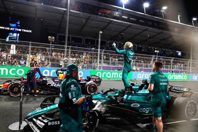 14 Fernando Alonso (ESP, Aston Martin Aramco Cognizant F1 Team), F1 Grand Prix of Saudi Arabia at Jeddah Corniche Circuit on March 19, 2023 in Jeddah, Saudi Arabia. (Photo by HOCH ZWEI) Jeddah Saudi Arabia