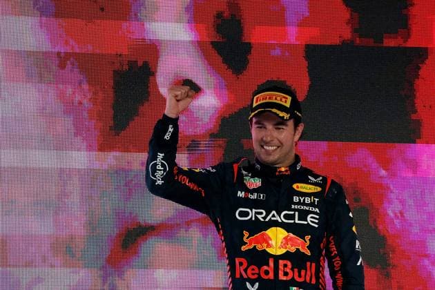 19.03.2023, Jeddah Corniche Circuit, Dschidda, Formel 1 Großer Preis von Saudi-Arabien ,im Bild Sieger Sergio Perez (MEX), Oracle Red Bull Racing Dschidda Jeddah Corniche Circuit Saudi-Arabien
