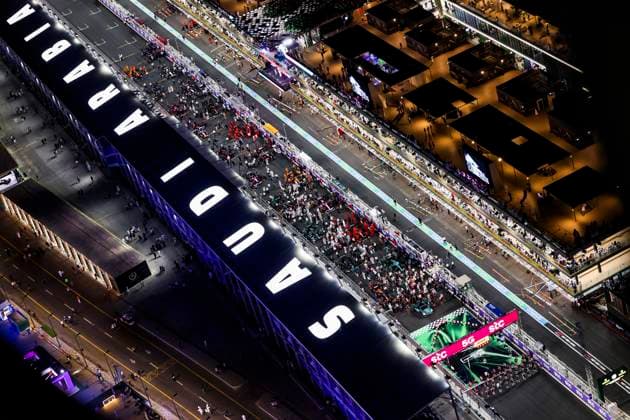 Starting grid, F1 Grand Prix of Saudi Arabia at Jeddah Corniche Circuit on March 19, 2023 in Jeddah, Saudi Arabia. (Photo by HOCH ZWEI) Jeddah Saudi Arabia