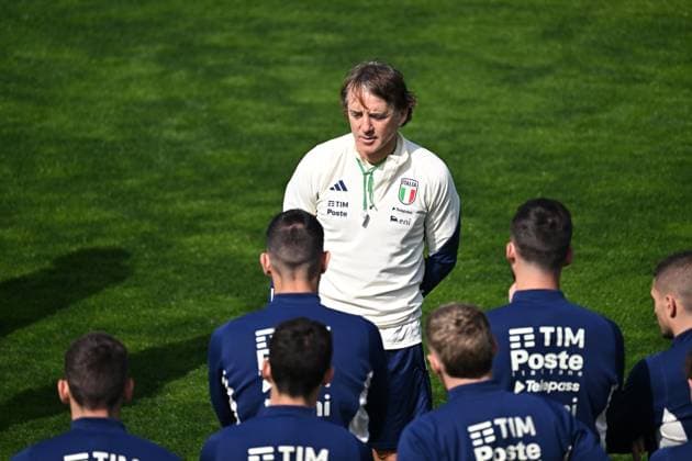 Fußball, Nationalteam Italien Training March 22, 2023, Florence, Italy: Italy s head coach Roberto Mancini during a training session at Coverciano Center in Florence, Italy, 22 March 2023.ANSA CLAUDIO GIOVANNINI Florence Italy - ZUMAa110 20230322_zaf_a110_010 Copyright: xClaudioxGiovanninix