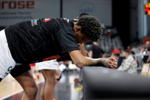 22.03.2023, easyCredit Basketball Bundesliga, BBL, Saison 2022 2023, Herren, Brose Bamberg - Chemnitz Niners, 13, Jason George, Niners Chemnitz Bamberg Brose Arena Bayern Germany