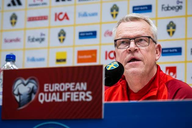230323 Head coach Janne Andersson of the Swedish national football team leave a press conference, PK, Pressekonferenz on March 23, 2023 in Stockholm. Photo: Jonathan Näckstrand BILDBYRAN COP 94 JN0107 fotboll football soccer fotball em-kval kval UEFA EURO, EM, Europameisterschaft,Fussball Qualifier, EM, Europameisterschaft qualifier presskonferens press conference mixed zone sverige sweden sverige a bbeng Copyright: JONATHANxNÄCKSTRAND BB230323JN031