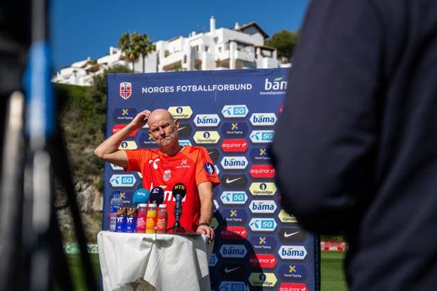 230323 Stale Solbakken, head coach of the Norwegian national football team, during a press event on March 23, 2023 in Marbella. Photo: Vegard Grott BILDBYRAN kod VG VG0423 bbeng fotball football soccer fotboll UEFA EURO, EM, Europameisterschaft,Fussball 2024 em-kvalifisering em-kvalik pressetreff press event norge norway Copyright: VEGARDxGRoTT BB230323VG044