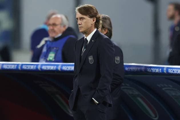 Foto Alessandro Garofalo LaPresse 23 marzo 2023 - Napoli, calcio - Italia vs Inghilterra - qualificazione campionato europeo 2024 - stadio Diego Armando Maradona Nella foto: Roberto Mancini, allenatore Italia March 23, 2023 Napoli, soccer sport Italy vs England - Euro 2024 championship qualification 2024 - Diego Armando Maradona stadium In the pic: Roberto Mancini, Italy coach  Copyright: xAlessandroxGarofalo LaPressex