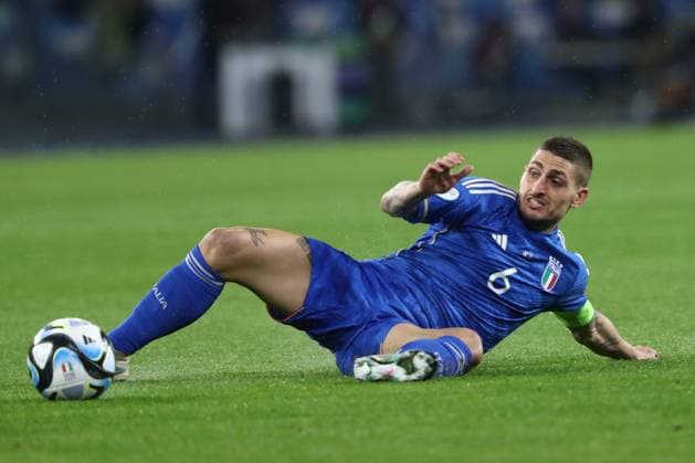 Naples, Italy 23.03.2023: Marco Veratti in action during the Uefa European Qualifiers 2024 Group C football match between ITALY VS ENGLAND at Diego Armando Maradona stadium in Naples, Italy.  Copyright: xmarcoxiacobuccix xipa-agency.netx xmarcoxiacobuccix 0 IPA_IPA36918739