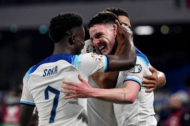 during the UEFA EURO2024 European Championship, EM, Europameisterschaft Qualification Group C football match between Italy and England at Diego Armando Maradona stadium in Napoli (Italy), March 23rd, 2023. Photo Andrea Staccioli Insidefoto Andrea Staccioli