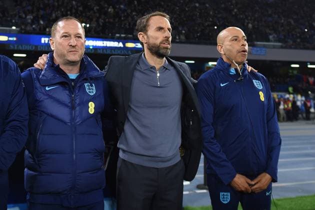 Euro 2024 qualifying Group c, Italy-England England trainer Gareth Southgate during football match Euro 2024 qualifying Group c Italy-England,Stadio Diego Armando Maradona,Naples,Italy, March 23rd,2023 Imago-Images Emmefoto Copyright: xImago-Images Emmefotox