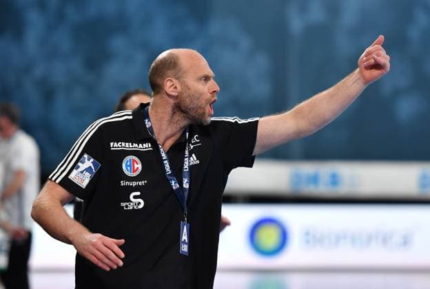 23.03.2023 - Handball - 1. Bundesliga LIQUI MOLY HBL - Saison 2022 2023 - 22. Spieltag: HC Erlangen Metropolregion Nürnberg HCE - SC DHfK Leipzig - OGo - Olafur Stefansson (Co-Trainer HC Erlangen HCE )