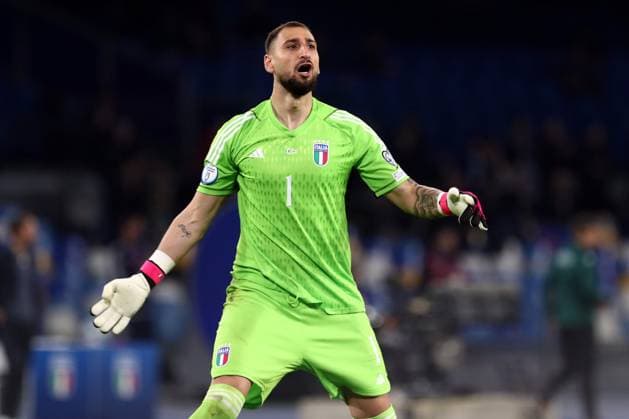 Naples, Italy 23.03.2023: Donnarumma (ITALY) celebrate Retegui goal during the Uefa European Qualifiers 2024 Group C football match between ITALY VS ENGLAND at Diego Armando Maradona stadium in Naples, Italy.  Copyright: xmarcoxiacobuccix xipa-agency.netx xmarcoxiacobuccix 0 IPA_IPA36919937