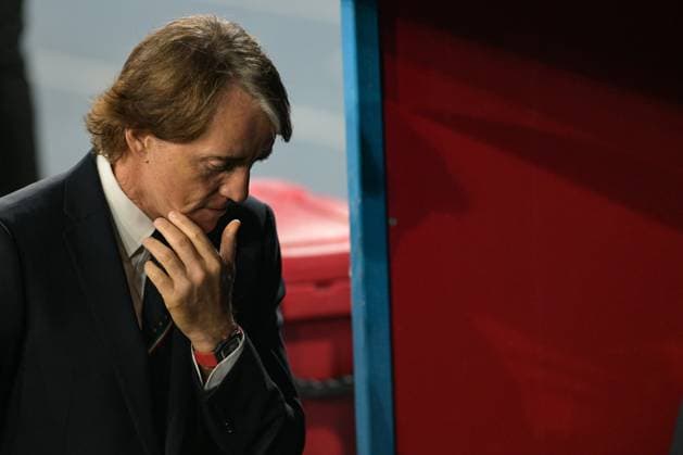 Italy Coach Roberto Mancini during the EURO 2024 qualifying football match between Italy vs England on March 23, 2023 at the Stadium Maradona in Naples, Italy  Copyright: xSalvatorexVaro LiveMediax xipa-ax xLivexMediax 0 IPA_IPA36920764