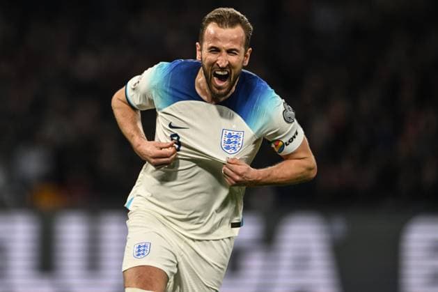 Napoli 23 03 2023 - qualificazioni Euro 2024 Italia-Inghilterra foto Image nella foto: esultanza gol Harry Kane 