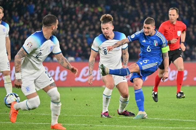 IPP20230323 Football - soccer: UEFA EURO, EM, Europameisterschaft,Fussball 2024, Qualifying Round Group C, Italy - England, Marco Verratti (Verwendung nur in Deutschland - GERMANY ONLY) *** IPP20230323 Football soccer UEFA EURO 2024, Qualifying Round Group C, Italy England, Marco Verratti Use only in Germany GERMANY ONLY 