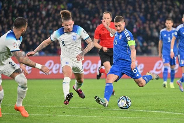 IPP20230323 Football - soccer: UEFA EURO, EM, Europameisterschaft,Fussball 2024, Qualifying Round Group C, Italy - England, Marco Verratti (Verwendung nur in Deutschland - GERMANY ONLY) *** IPP20230323 Football soccer UEFA EURO 2024, Qualifying Round Group C, Italy England, Marco Verratti Use only in Germany GERMANY ONLY 
