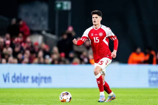 230323 Christian Norgaard of Denmark during the UEFA EURO, EM, Europameisterschaft,Fussball Qualifier, EM, Europameisterschaft football match between Denmark and Finland on March 23, 2023 in Copenhagen. Photo: Petter Arvidson BILDBYRAN kod PA PA0544 fotboll football soccer fotball em-kval kval uefa euro qualifier qualifier danmark denmark finland bbeng Copyright: PETTERxARVIDSON BB230323PA215