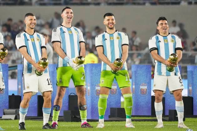 Bilder des Jahres 2023, Sport 03 März Sport Themen der Woche KW12 March 23, 2023, City of Buenos Aires, City of Buenos Aires, Argentina: INT. SPORTS.- GUIDO RODRIGUEZ, EMILIANO MARTINEZ, FRANCO ARMANI AND MARCOS ACUo˜A of Argentina team during the friendly soccer match against Panama, in Buenos Aires, Argentina, March 23, 2023 City of Buenos Aires Argentina - ZUMAf135 0240350202st Copyright: xJulietaxFerrariox