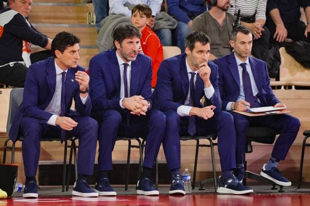 Alex Mumbru (Coach de Valence) BASKETBALL : Monaco vs Valence - Euroligue - Monaco - 24 03 2023 NorbertScanella Panoramic 