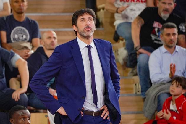 Alex Mumbru (Coach de Valence) BASKETBALL : Monaco vs Valence - Euroligue - Monaco - 24 03 2023 NorbertScanella Panoramic 