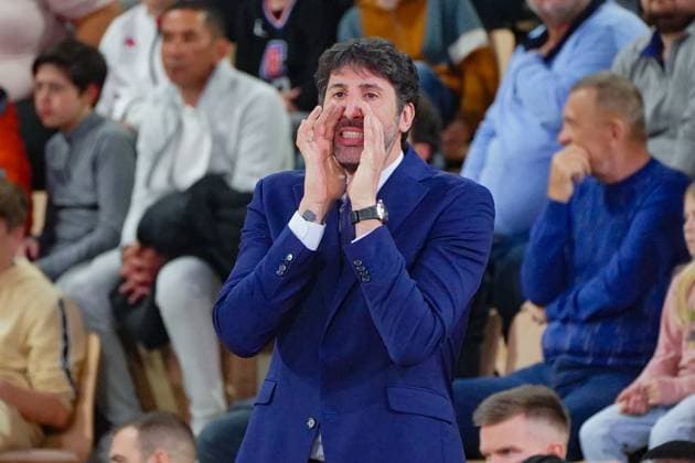 Alex Mumbru (Coach de Valence) BASKETBALL : Monaco vs Valence - Euroligue - Monaco - 24 03 2023 NorbertScanella Panoramic 