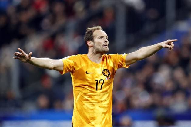 SAINT-DENIS - Daley Blind of Holland during the UEFA EURO, EM, Europameisterschaft,Fussball 2024 qualifying match between France and Netherlands at Stade de France on March 24, 2023 in Saint-Denis, France. ANP MAURICE VAN STONE UEFA EURO 2024 Qualifying Round 2022 2023 xVIxANPxSportx xxANPxIVx 465705266 originalFilename: 465705266.jpg