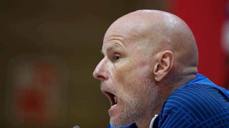 Rueda de prensa de Stale Solbakken y Morten Trhosby un dia antes del partido clasificatorio europeo entre Espana y Noruega. Stale Solbakken and Morten Trhosby attend press conference, PK, Pressekonferenz on the day before the UEFA EURO, EM, Europameisterschaft,Fussball 2024 qualifying match between Spain and Norway. FOTOxCHEMAxREY  ecommerceFotos eCommerce2-133904843