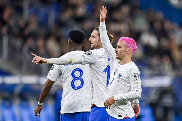 PARIS, 24-03-2023, Stade de France, UEFA Qualification EURO 2024 Football, season 2022 2023, France - Netherlands, final result 4-0, France player Adrien Rabiot, France player Antoine Griezmann France - Netherlands  x20317915x Copyright:
