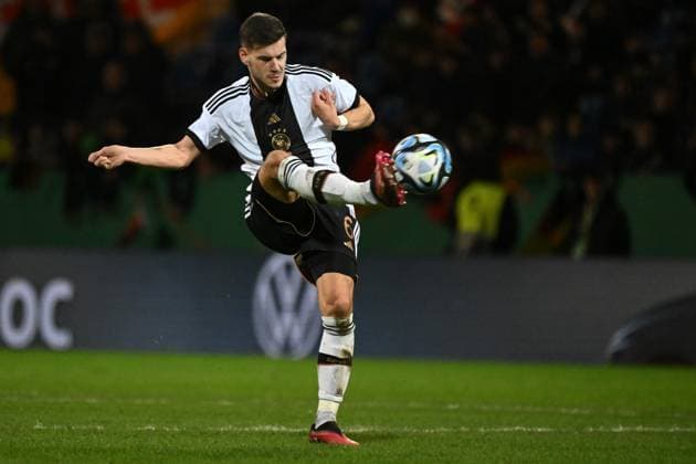 24.03.2023, xjhx, Fussball U21, U 21 Länderspiel, Deutschland U21 - Japan U21 emspor, v.l. Tom Krauss Krauß (Deutschland U21) (DFL DFB REGULATIONS PROHIBIT ANY USE OF PHOTOGRAPHS as IMAGE SEQUENCES and or QUASI-VIDEO) Frankfurt am Main