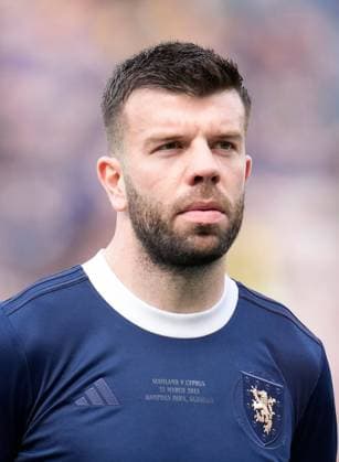 Mandatory Credit: Photo by Stuart Wallace Shutterstock (13840527dy) Grant Hanley of Scotland. Scotland v Cyprus, UEFA European Championship, EM, Europameisterschaft 2024 Qualifying, Group A, Football, Hampden Park, Glasgow, UK - 25 Mar 2023 EDITORIAL USE ONLY No use with unauthorised audio, video, data, fixture lists, club league logos or live services. Online in-match use limited to 120 images, no video emulation. No use in betting, games or single club league player publications. Scotland v Cyprus, UEFA European Championship 2024 Qualifying, Group A, Football, Hampden Park, Glasgow, UK - 25 Mar 2023 EDITORIAL USE ONLY No use with unauthorised audio, video, data, fixture lists, club league logos or live services. Online in-match use limited to 120 images, no video emulation. No use in betting, games or single club league player publications.  Copyright: xStuartxWallace Shutterstockx 13840527dy