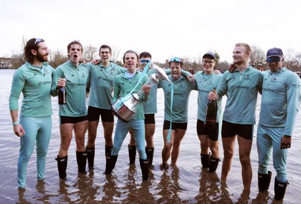 Sport Themen der Woche KW12 Sport Bilder des Tages Rowing - 2023 Gemini Boat Race Day - Men™s race - Oxford University vs Cambridge University - River Thames - Sunday 26th March 2023 