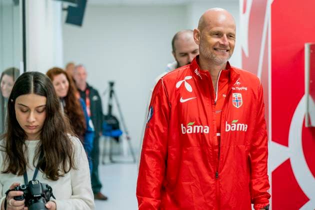 Football, press conference with the mens national team Batumi, Georgia 20230327 Norways national team manager Stale Solbakken during a press conference for the European Championship qualifying match in football against Georgia Photo Fredrik Varfjell NTB Batumi Georgia EDITORIAL USE ONLY RESTRICTED USE FOR BETTING COMPANIES  Copyright: xFredrikxVarfjellx xNTBx