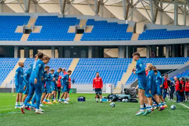 Soccer, training with Norways mens national team Batumi, Georgia 20230327 Norways team during a training session with the mens national soccer team for the EC qualifying matches in soccer against Georgia Photo Fredrik Varfjell NTB Batumi Georgia EDITORIAL USE ONLY RESTRICTED USE FOR BETTING COMPANIES  Copyright: xFredrikxVarfjellx xNTBx