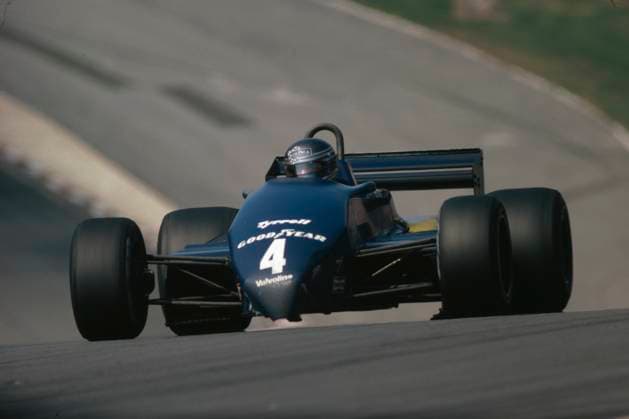 Tyrrell-Ford Cosworth gesteuert on Brian Henton im GP England 1982 in Brands Hatch im Rennen fuhr Henton die schnellste Runde *** Tyrrell Ford Cosworth driven on Brian Henton in the 1982 GP England at Brands Hatch in the race Henton drove the fastest lap