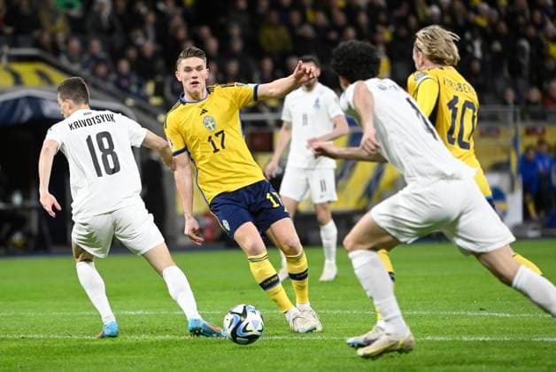 STOCKHOLM 20230327 Sveriges Viktor Gyökeres under mandagens EM-kvalmatch i fotboll mellan Sverige och Azerbajdzjan pa Friends Arena. STOCKHOLM SVERIGE x10080x Copyright: xFredrikxSandberg TTx EM-KVAL SVERIGE-AZERBAJDZJAN