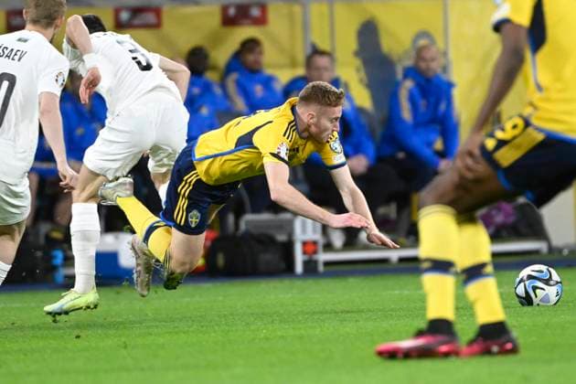 STOCKHOLM 20230327 Sveriges Dejan Kulusevski under mandagens EM-kvalmatch i fotboll mellan Sverige och Azerbajdzjan pa Friends Arena. STOCKHOLM SVERIGE x10080x Copyright: xFredrikxSandberg TTx EM-KVAL SVERIGE-AZERBAJDZJAN