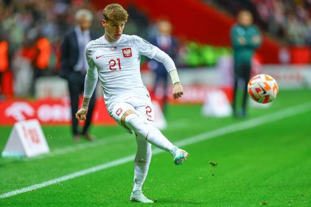 2023.03.27 Warszawa Pilka nozna Kwalifikacje UEFA EURO, EM, Europameisterschaft,Fussball 2024 Polska - Albania N z Nicola Zalewski Foto Pawel Andrachiewicz PressFocus 2023.03.27 Warszawa Football UEFA EURO 2024 European Qualifiers Poland - Albania Nicola Zalewski Credit: Pawel Andrachiewicz PressFocus NEWSPIX.PL --- Newspix.pl  20230327_PF_PA012